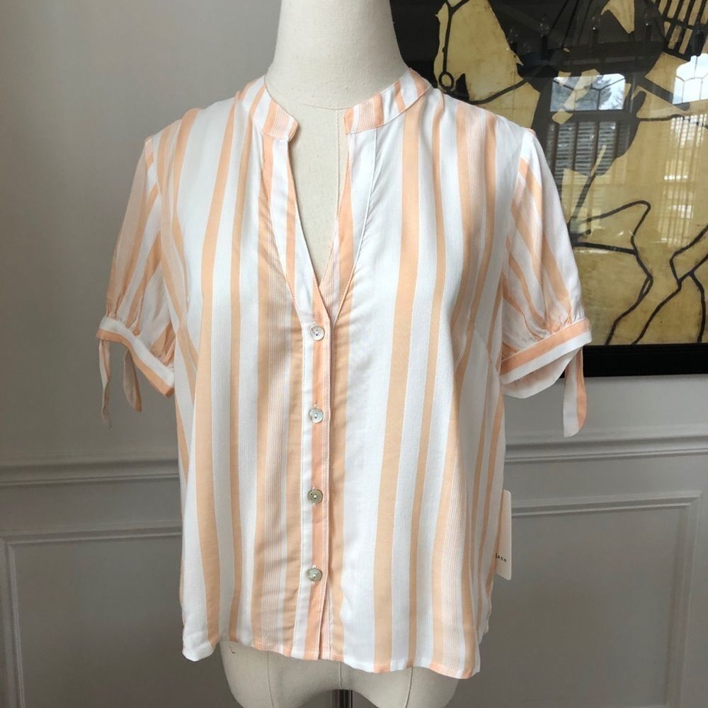 NWT The Good Jane Sun Ray Bow Top Peach S